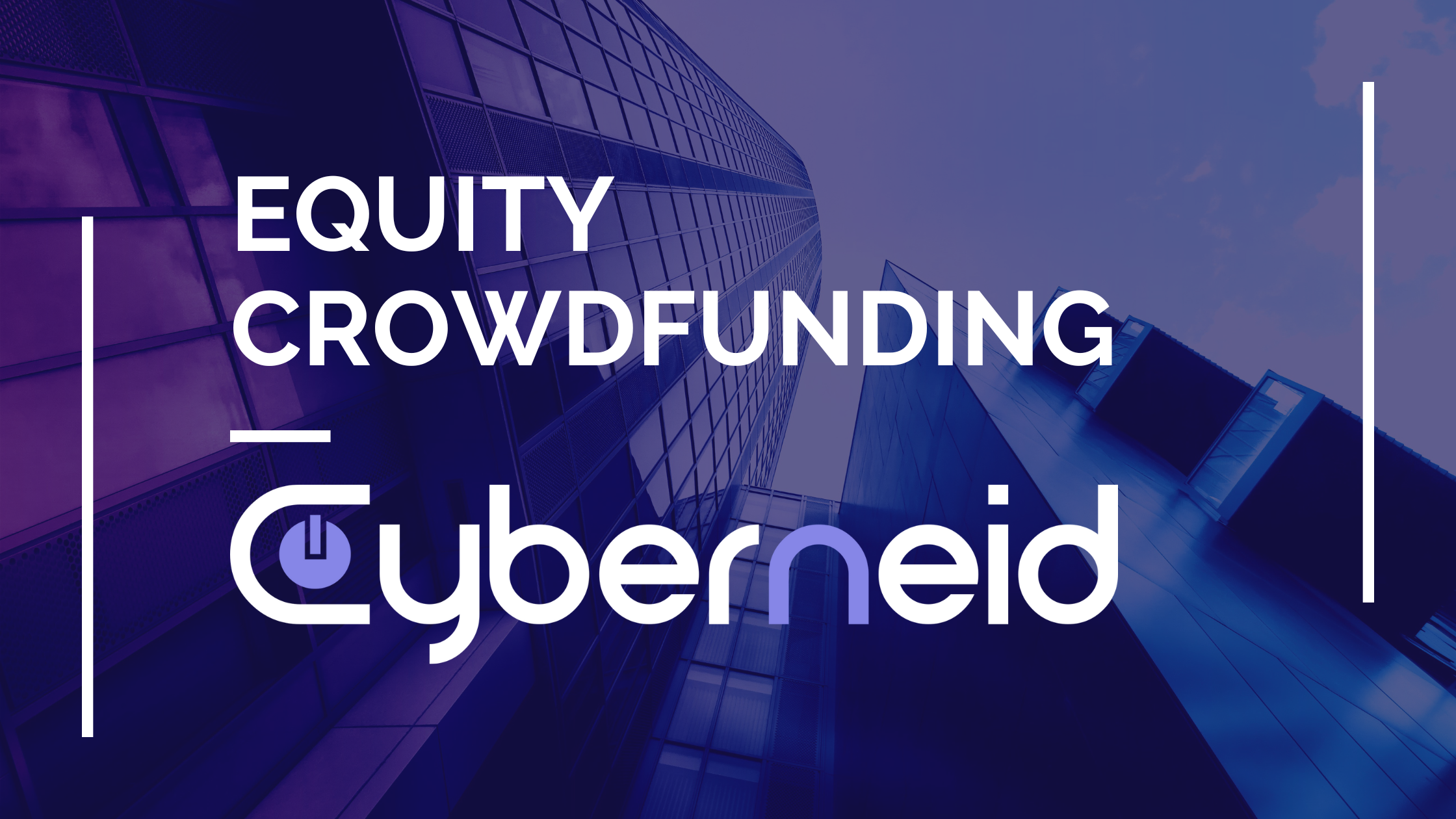 Copertina articolo: titolo equity crowdfunding in bianco seguito dal logo Cyberneid.